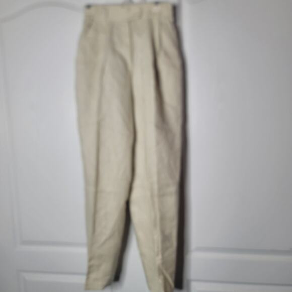 Premiere Designer 2 Pc. vintage Pant Jacket Suit Vintage LINEN Size 10 Cream - Picture 13 of 13